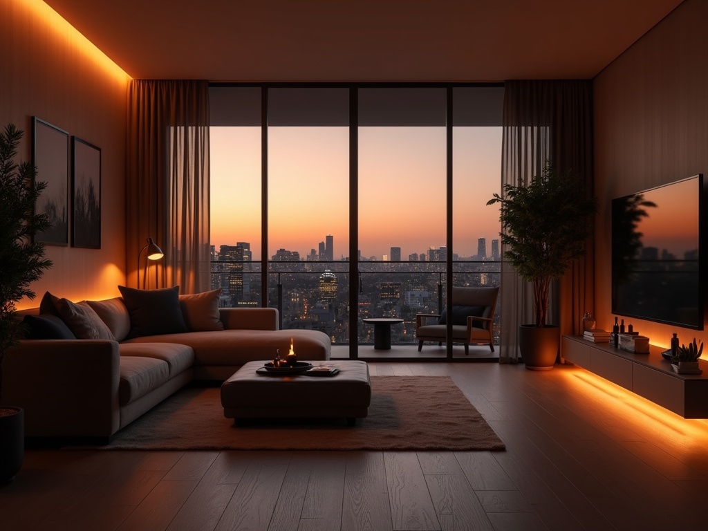 Edles, modern ausgestattetes Apartment-Interieur eines fertiggestellten Bauträgerobjekts